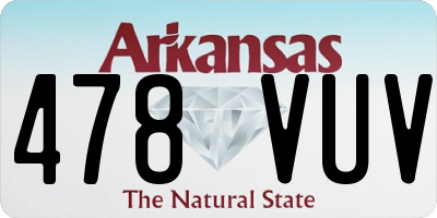 AR license plate 478VUV