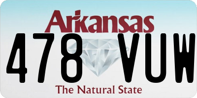 AR license plate 478VUW