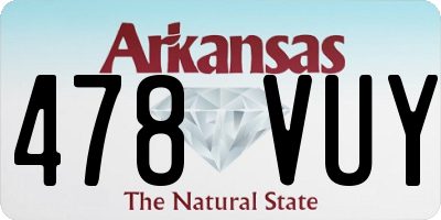 AR license plate 478VUY