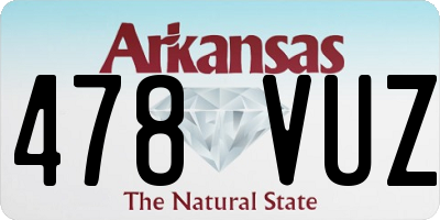 AR license plate 478VUZ
