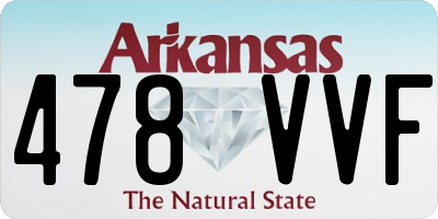 AR license plate 478VVF
