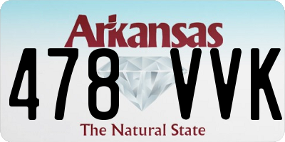 AR license plate 478VVK