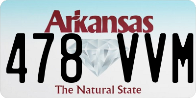 AR license plate 478VVM