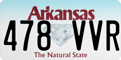 AR license plate 478VVR
