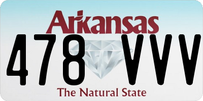 AR license plate 478VVV