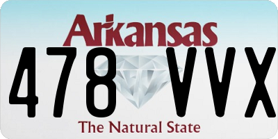 AR license plate 478VVX