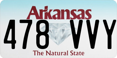 AR license plate 478VVY