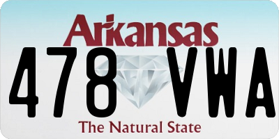 AR license plate 478VWA