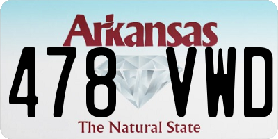 AR license plate 478VWD