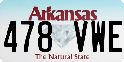AR license plate 478VWE