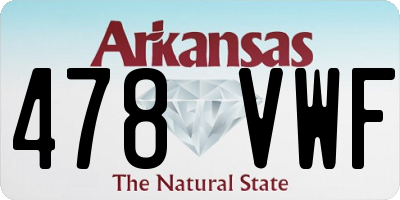 AR license plate 478VWF