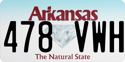 AR license plate 478VWH