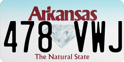 AR license plate 478VWJ