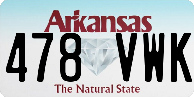 AR license plate 478VWK