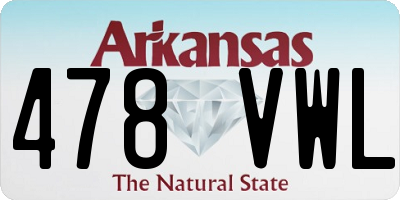 AR license plate 478VWL
