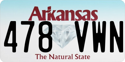 AR license plate 478VWN