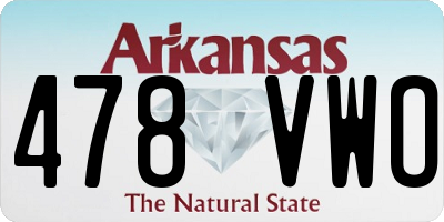 AR license plate 478VWO