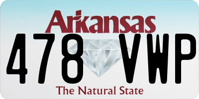 AR license plate 478VWP