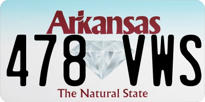 AR license plate 478VWS