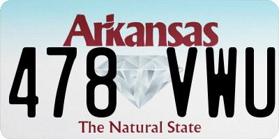AR license plate 478VWU