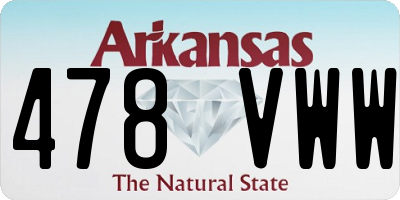 AR license plate 478VWW