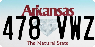 AR license plate 478VWZ