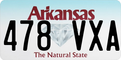 AR license plate 478VXA
