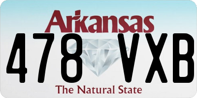 AR license plate 478VXB