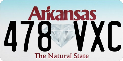 AR license plate 478VXC