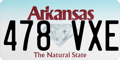AR license plate 478VXE