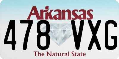 AR license plate 478VXG