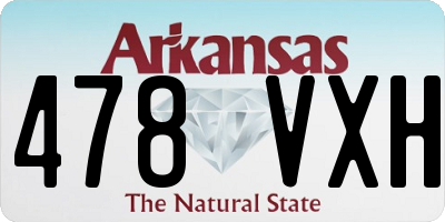 AR license plate 478VXH