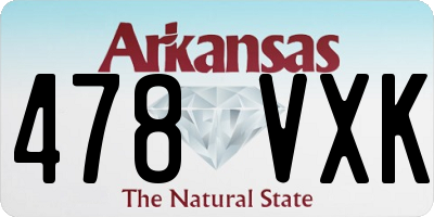 AR license plate 478VXK