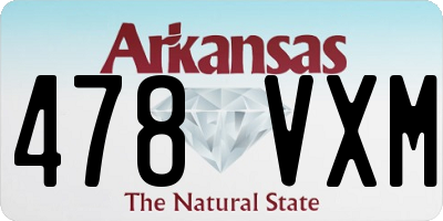 AR license plate 478VXM