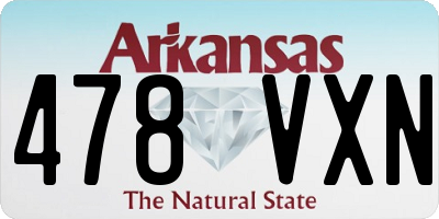 AR license plate 478VXN