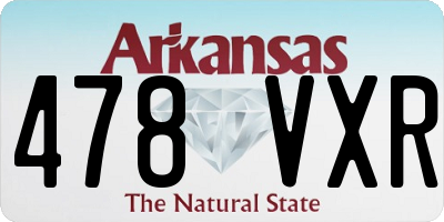 AR license plate 478VXR