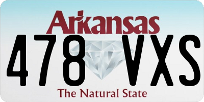 AR license plate 478VXS