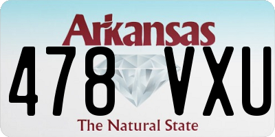 AR license plate 478VXU
