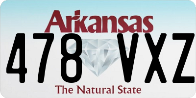 AR license plate 478VXZ