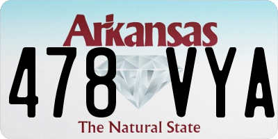 AR license plate 478VYA