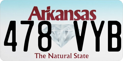 AR license plate 478VYB
