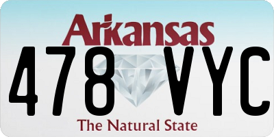 AR license plate 478VYC