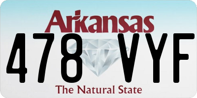 AR license plate 478VYF