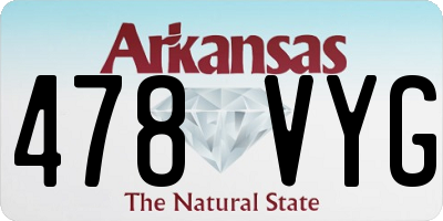 AR license plate 478VYG