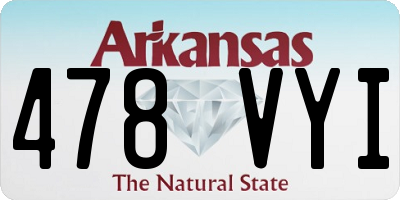 AR license plate 478VYI