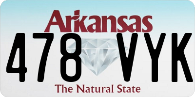 AR license plate 478VYK