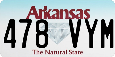 AR license plate 478VYM