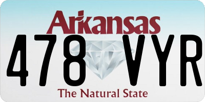 AR license plate 478VYR