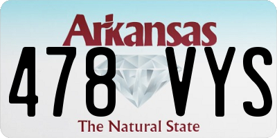 AR license plate 478VYS