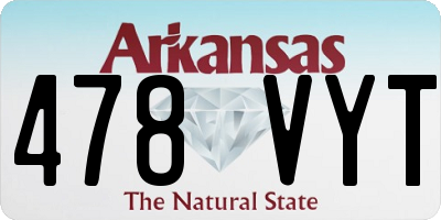 AR license plate 478VYT